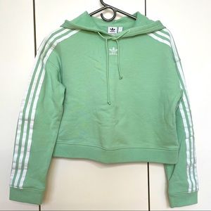 Adidas Crop top Hoodie - Mint, Size XS